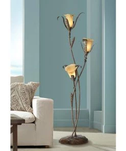 Lamp Plus Franklin Iron Works Bronze And Gold Intertwined Lilies Floor Lamp Lamps