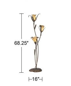 Lamp Plus Franklin Iron Works Bronze And Gold Intertwined Lilies Floor Lamp Lamps
