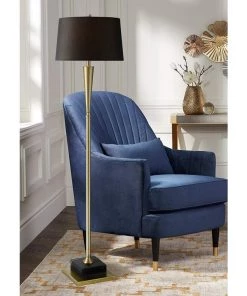 Lamp Plus Lamps Possini Euro Wayne Antique Brass Metal And Black Marble Floor Lamp