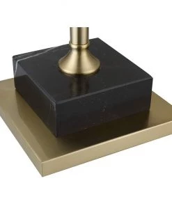 Lamp Plus Lamps Possini Euro Wayne Antique Brass Metal And Black Marble Floor Lamp