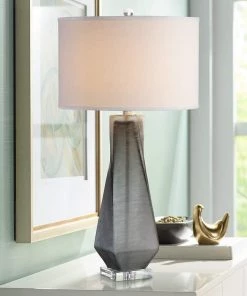 Uttermost Lamps Annatoli Unpolished Charcoal Glass Table Lamp