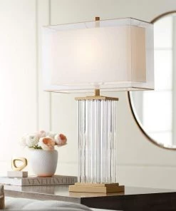 Vienna Lamps Full Spectrum Darcia Double Shade Crystal Table Lamp