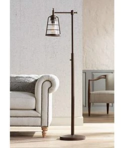 Lamp Plus Averill Park Industrial Downbridge Bronze LED Floor Lamp