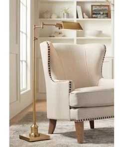 Lamp Plus Jenson Aged Brass Adjustable Swing Arm Pharmacy Floor Lamp Lamps