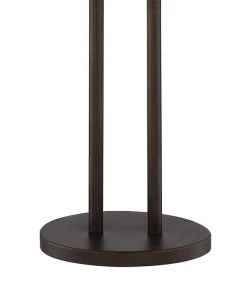 Lamp Plus Roscoe Bronze Twin Pole Modern Pull Chain Floor Lamp
