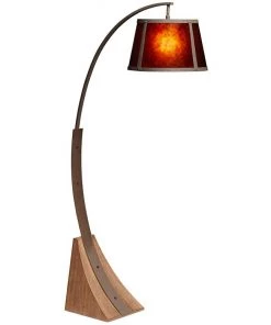 Lamp Plus Oak River Dark Rust And Amber Mica Arc Floor Lamp Lamps