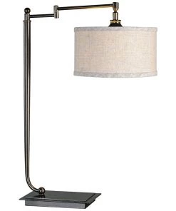 Uttermost Lamine Pivot Arm Iron Desk Lamp Lamps