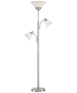 Lamp Plus Lamps Jordan Brushed Nickel Tree Torchiere 3 Light Floor Lamp