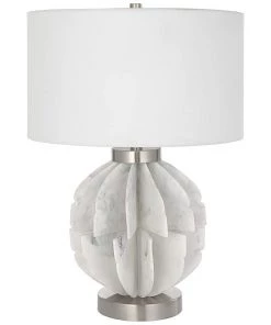Uttermost Repetition White Resin Table Lamp