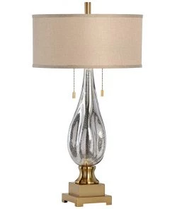 Wildwood Delano Speckled And Antique Brass Glass Table Lamp Lamps
