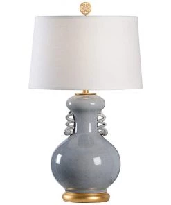 Wildwood Chan Slate Gray Crackle Glaze Ceramic Table Lamp