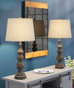 Modern Rugs And Decor Home Décor 2-Tone 29" Table Lamp Set (Set Of 2)