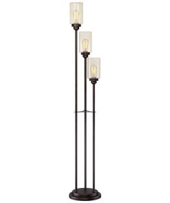 Lamp Plus Lamps Libby Bronze Seeded Glass LED 3-Light Tree Floor Lamp