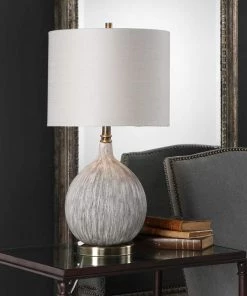 Uttermost Hedera Old Ivory And Aged Black Ceramic Table Lamp Lamps