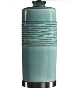 Uttermost Rila Distressed Teal Ceramic Table Lamp