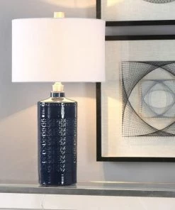 Uttermost Thalia Blue Ceramic Table Lamp Lamps 5 Uttermost Thalia Blue Ceramic Table Lamp Lamps