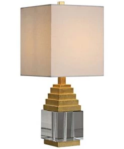 Uttermost Lamps Anubis Metallic Gold Leaf Accent Table Lamp
