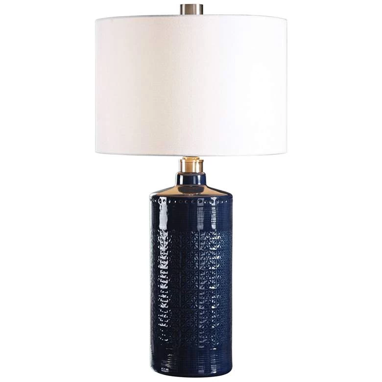 Uttermost Thalia Blue Ceramic Table Lamp Lamps 2 Uttermost Thalia Blue Ceramic Table Lamp Lamps