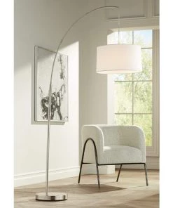Lamp Plus Cora Brushed Nickel Arc Floor Lamp Lamps