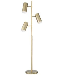 Lamp Plus Possini Euro Canasta Trac Tree Floor Lamp Satin Brass Lamps