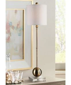 Uttermost Lamps Laton Brass And Crystal Table Lamp