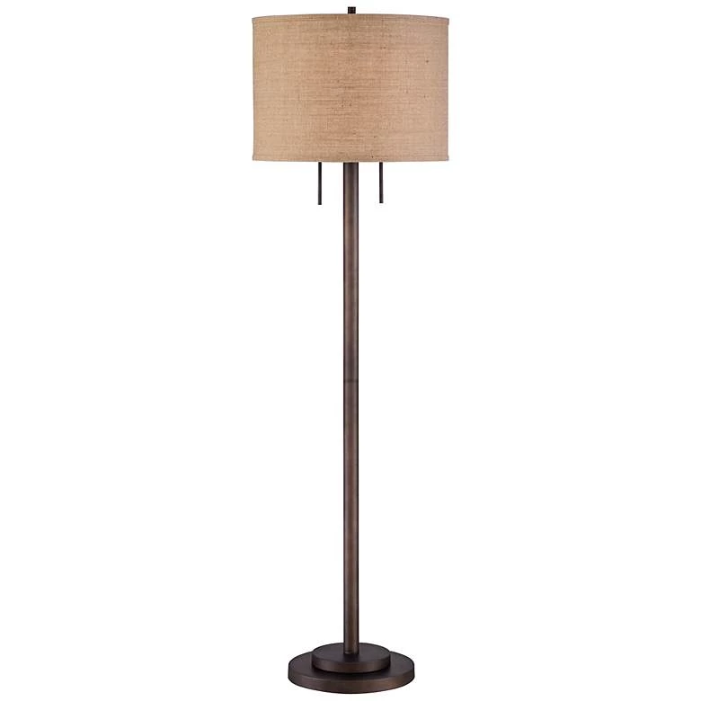 Lamp Pl,us Garth Twin Pull Chain Transitional Bronze Floor Lamp Lamps 2 Lamp Pl,us Garth Twin Pull Chain Transitional Bronze Floor Lamp Lamps
