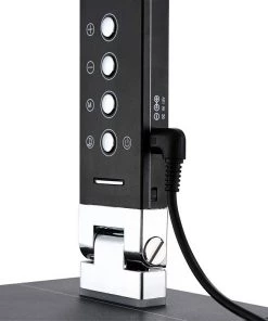 Modern Rugs And Decor Modern/ Geometric Rugs Jett Black Finish Modern LED Desk Lamp With USB Port And Night Light