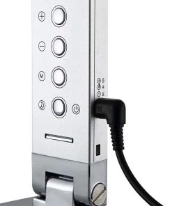 Modern Rugs And Decor Modern/ Geometric Rugs Jett Black Finish Modern LED Desk Lamp With USB Port And Night Light