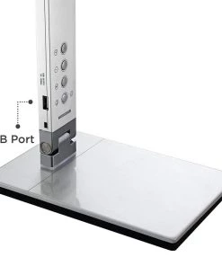 Modern Rugs And Decor Modern/ Geometric Rugs Jett Black Finish Modern LED Desk Lamp With USB Port And Night Light