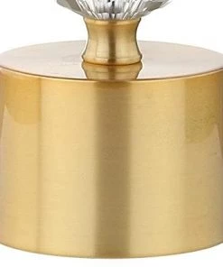 JONATHAN Lamps Ashley 25.25" Crystal LED Table Lamp Clear/Brass 10 JONATHAN Lamps Ashley 25.25