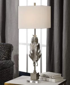 Uttermost Luma Metallic Silver Champagne Buffet Table Lamp Lamps