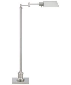 Lamp Plus Jenson Brushed Nickel Adjustable Swing Arm Pharmacy Floor Lamp