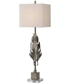 Uttermost Luma Metallic Silver Champagne Buffet Table Lamp Lamps