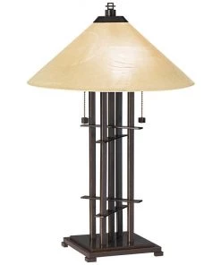 Metro Collection Planes 'n' Posts Art Glass Table Lamp Lamps