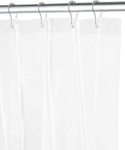 Modern Rugs And Decor Shower Curtain Liner (72" X 72" Clear) - Waterproof 3-Gauge Lightweight For Bathroom Shower With 12 Pieces Rust-Proof Hooks
