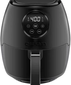 Chefman Turbofry 2 Liter 3.6 Quart Air Fryer Oven, Dual Control Temperature, 15 Cup Capacity With Cookbook Kitchen