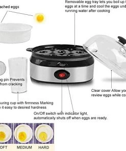 Pow Cub Kitchen 2 In 1 Electric Rapid Stainless 14 Egg Cooker/Steamer Auto Shut Off 16 Pow Cub Kitchen 2 In 1 Electric Rapid Stainless 14 Egg Cooker/Steamer Auto Shut Off