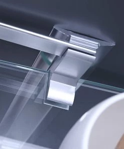 Modern Rugs And Decor Heavy Duty Wall Mounted Corner Shelves Aluminum Tempered Glass Storage Hanging 2-Tiers Furniture