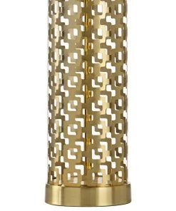 Wildwood Lamps Deena Antique Brass Metal Table Lamp With USB Port