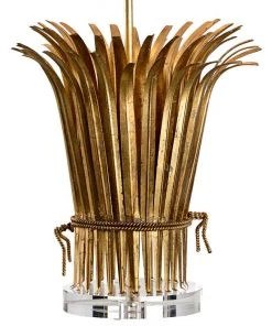 Wildwood Leaf Antique Gold Table Lamp