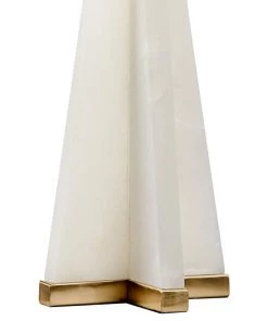 Wildwood Lamps Alabaster Pyramid Cream Table Lamp