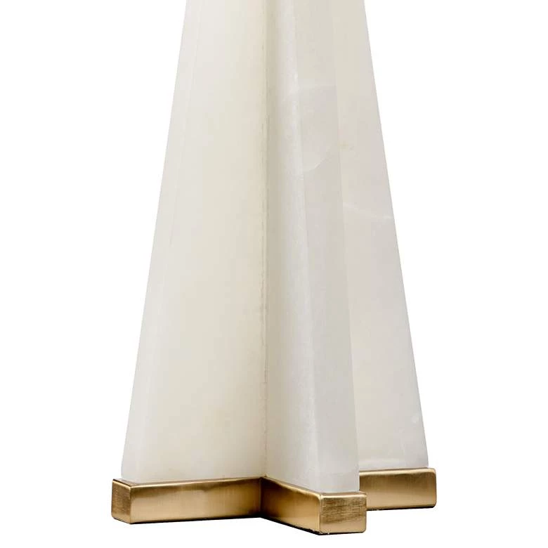 Wildwood Lamps Alabaster Pyramid Cream Table Lamp 2 Wildwood Lamps Alabaster Pyramid Cream Table Lamp