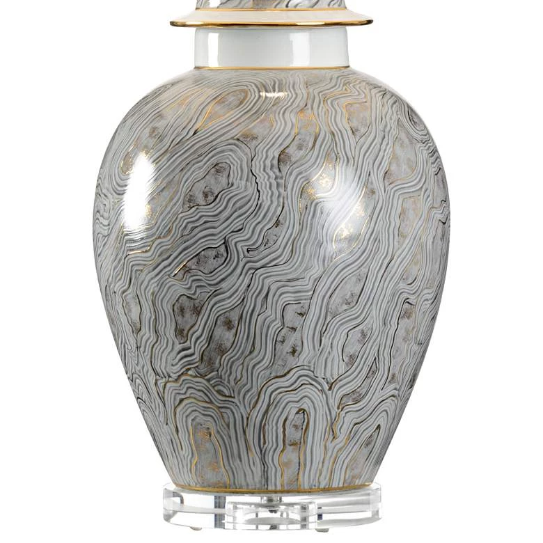 Wildwood Lamps Casper Gray Marbleized Porcelain Table Lamp 2 Wildwood Lamps Casper Gray Marbleized Porcelain Table Lamp