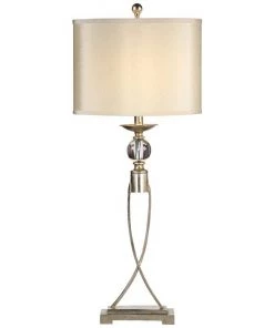 Wildwood Crystal Ball Antique Silver Metal Table Lamp