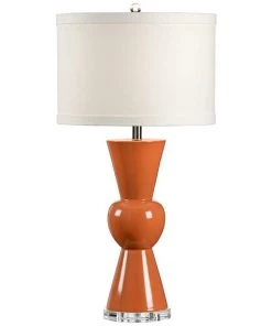 Wildwood Mildred Orange Glaze Porcelain Table Lamp