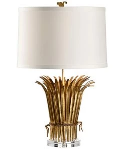 Wildwood Leaf Antique Gold Table Lamp