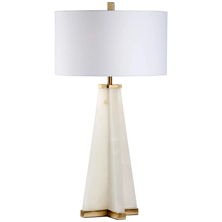 Wildwood Lamps Alabaster Pyramid Cream Table Lamp 1 Wildwood Lamps Alabaster Pyramid Cream Table Lamp
