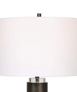Uttermost Jefferson Dark Bronze Metal Column Table Lamp Lamps