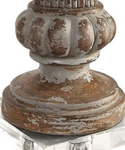 Uttermost Treneece Aged Pecan With Antique Gray Table Lamp