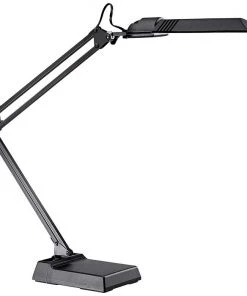 Modern Rugs And Decor Ultima Black Extended Reach Adjustable Modern Desk Lamp